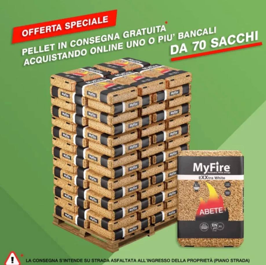 Bancale pellet MyFire EXXtra White 72 sacchi con offerta consegna gratuita