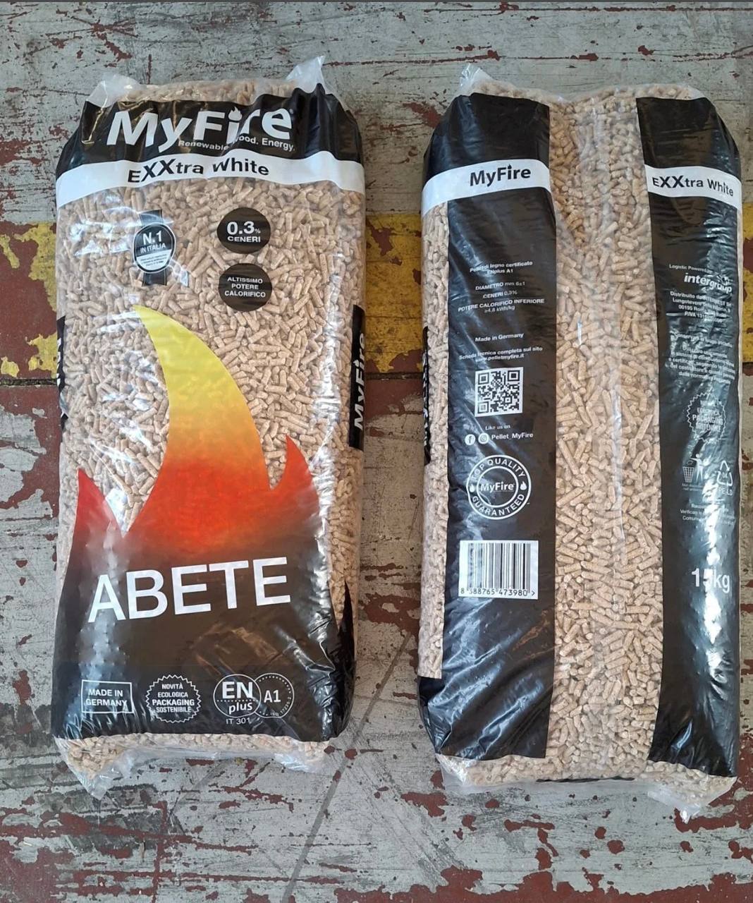 Bancale pellet MyFire EXXtra White in magazzino
